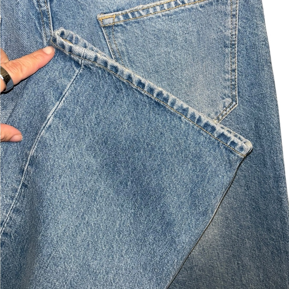 AllSaints Elli Destroyed Wide Leg Jeans W27 Distressed Cropped Denim - Picture 8 of 12